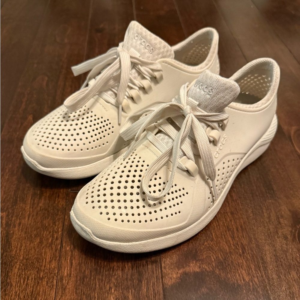 CROCS Women's Cream Sneakers